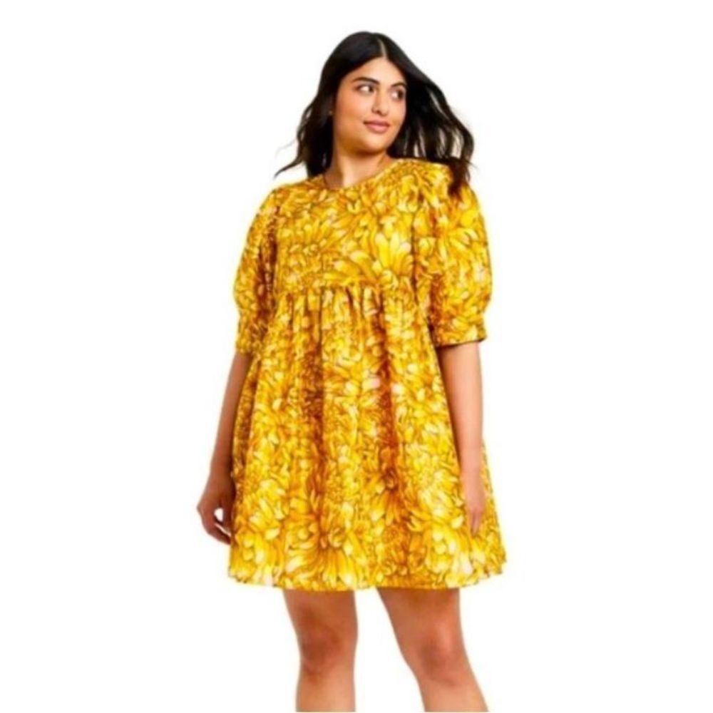 Kika Vargas x Target 2X Mum Floral Puff Sleeve Mini Dress